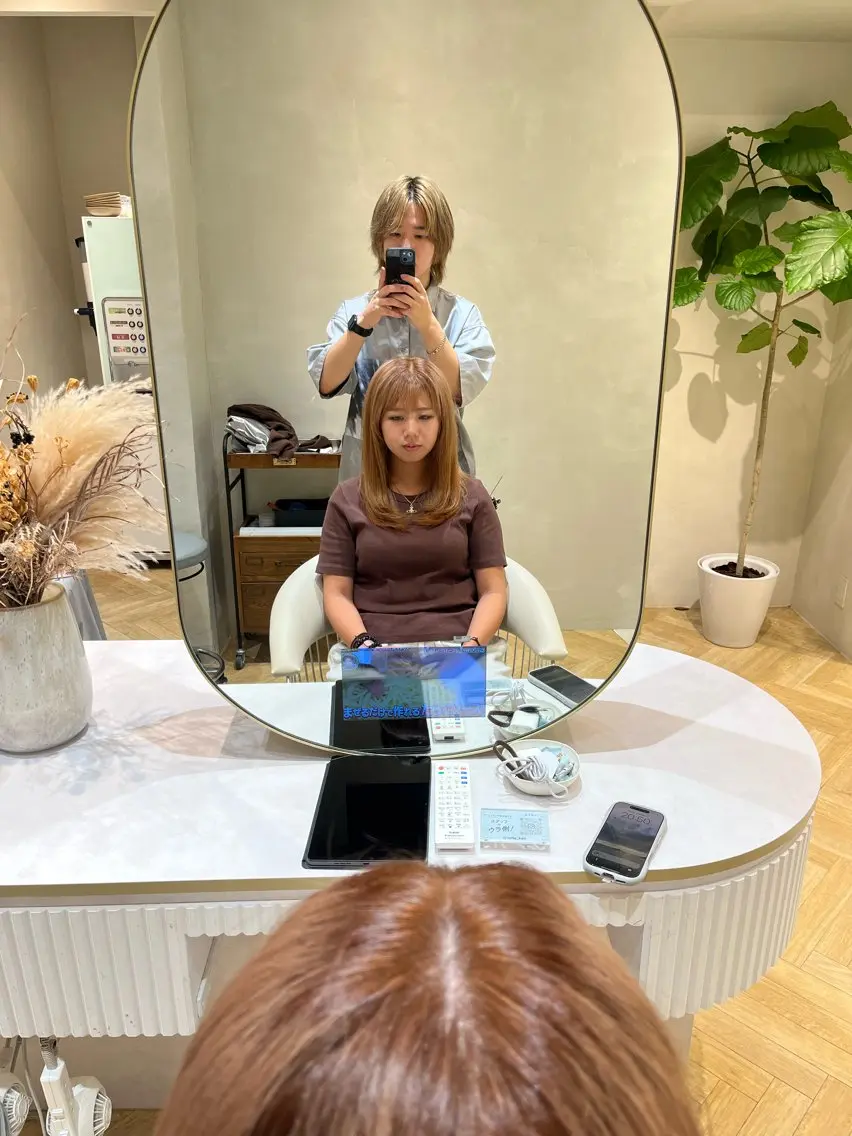 セミロング レイヤーカット 渡利 晃大のヘアスタイル