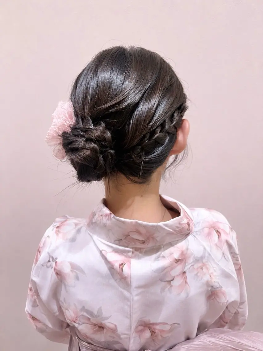 ロング ヘアアレンジ 着付け オタク美容師☃️🩵 ヘアアレンジ/らんのヘアスタイル