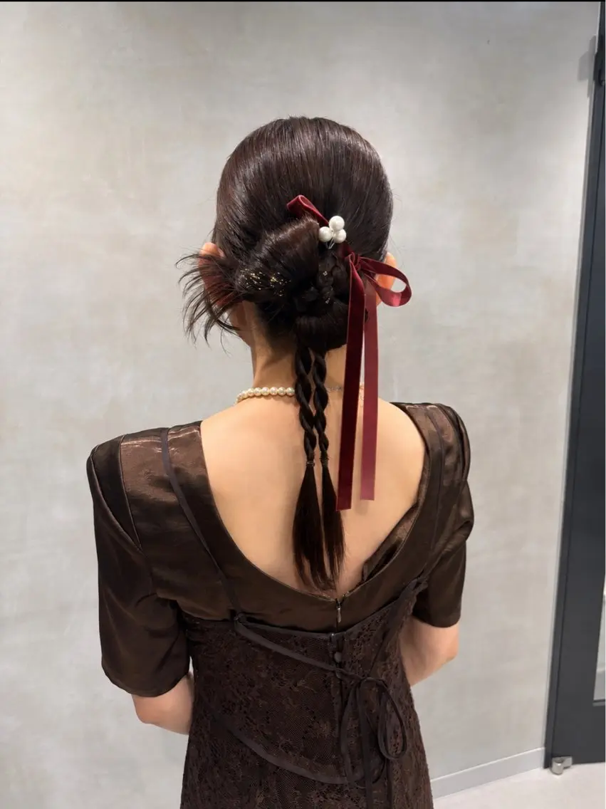 ヘアアレンジ ヘアセット 韓国ヘア|艶カラー| ヘアアレンジ|yuiのヘアスタイル