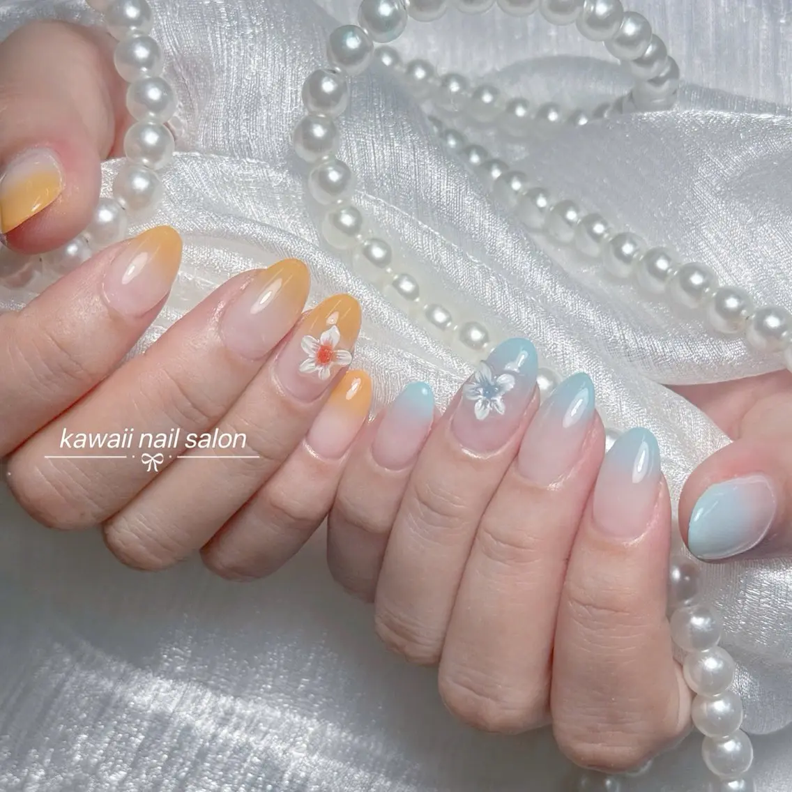 ネイル チークネイル ドット フットネイル フレンチネイル 韓国ネイル Kawaii _Nailのネイルデザイン