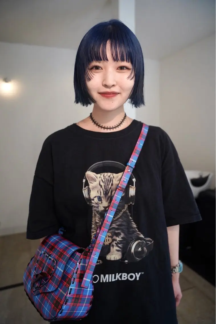 ショート カラー ブルーカラー ボブ カット ヘアカラー トリートメント Kaito🐶 /デザイン/レイヤーのヘアスタイル