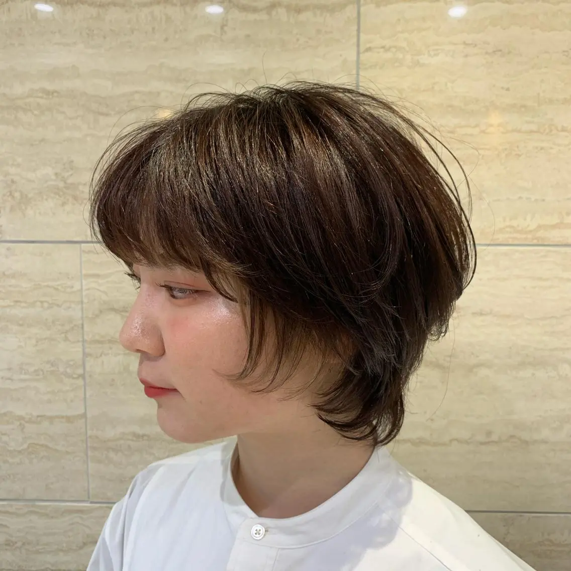 ショート カラー インナーカラー 顔周りカット 檜皮 夢子のヘアスタイル