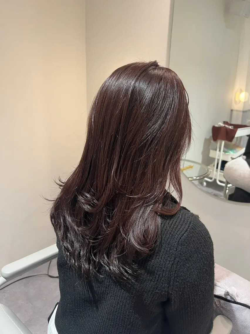 セミロング ヘアカラー トリートメント 美髪✨艶髪✨髪質改善 カラー特化🌙鈴屋和のヘアスタイル