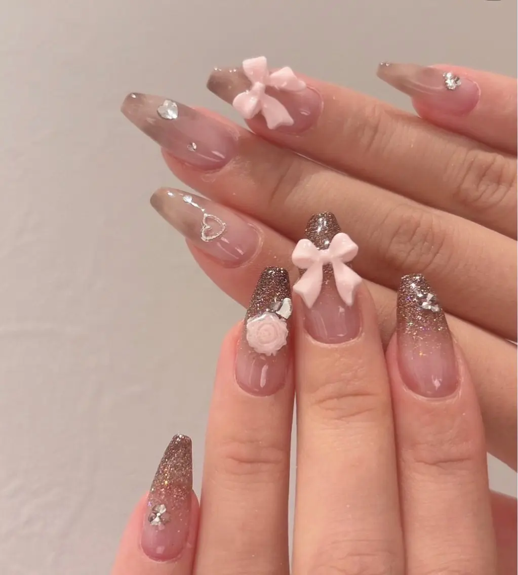 ネイル YumiNail 長さだし&ハンドケアのネイルデザイン