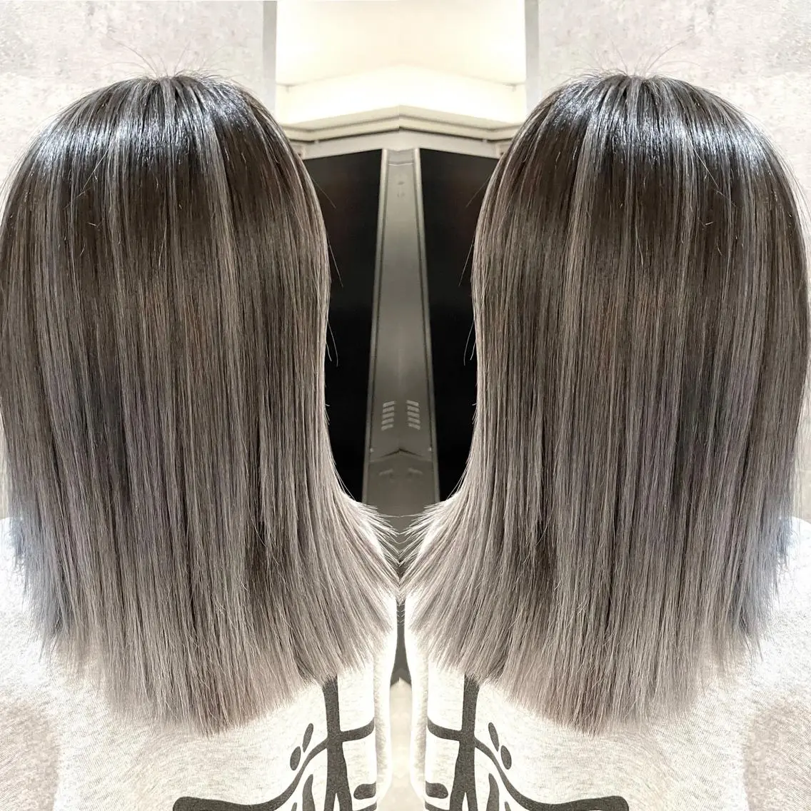 セミロング カラー バレイヤージュ レイヤーカット ✨MiL✨ ✨心斎橋✨のヘアスタイル