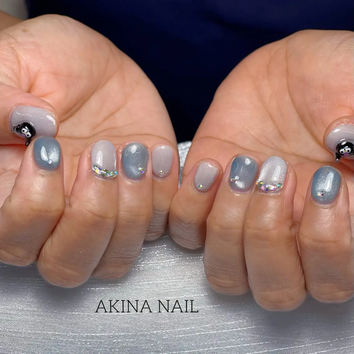 ショート 韓国風ヘア ハンドネイル Akina Nail 亀戸のネイルデザイン