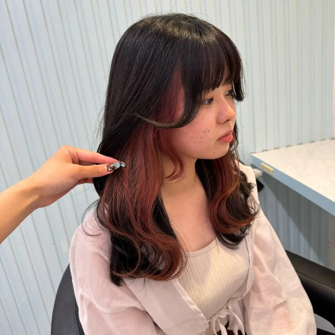 ロング カラー ヘアカラー トリートメント ヘッドスパ ヘアセット 暖色🩷透明感カラー ♡Maika♡のヘアスタイル
