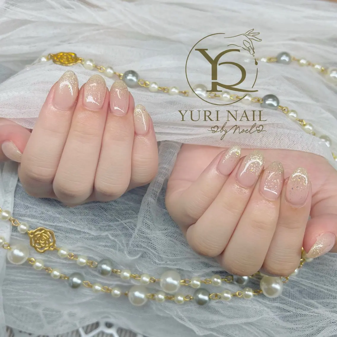 ネイル チークネイル フットネイル フレンチネイル グラデーション キラキラネイル ハンドネイル フットネイル ハンドケア YURI Nail Funabashiのネイルデザイン