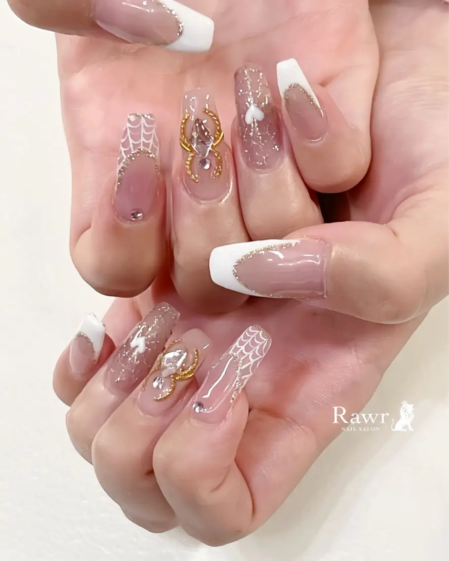 ネイル フレンチネイル ハロウィン ハンドネイル Rawr / saoriのネイルデザイン