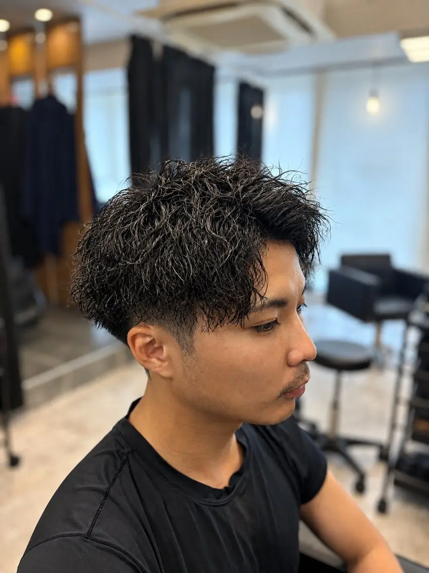 パーマ メンズ カット パーマ メンズサロン リョウタのヘアスタイル