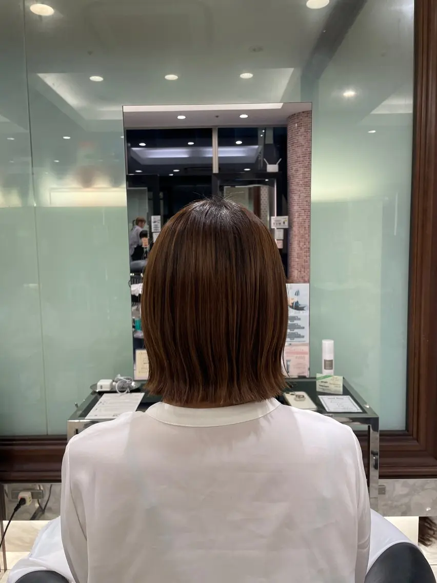 ショート ボブ 外ハネヘア 縮毛矯正/レイヤー 🌙児玉光瑠のヘアスタイル