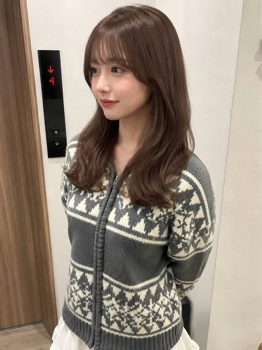ロング くびれヘア レイヤーカット カット ヘアカラー トリートメント Ami♡表参道/艶髪 ピンク/盛れカットのヘアスタイル