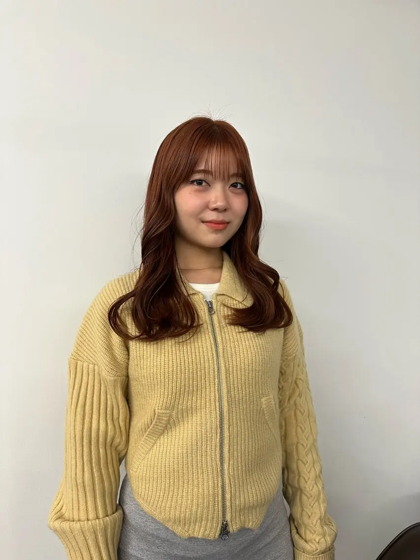 セミロング カラー キッズ カット ヘアカラー トリートメント オトナヘア🌸 harukaのヘアスタイル