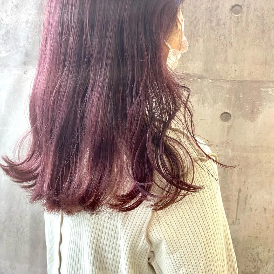 カラー 透明感カラー ピンクカラー Life Nagiのヘアスタイル
