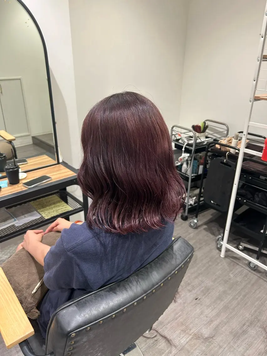 ミディアム カラー ヘアアレンジ ラベンダーカラー ラベンダーピンク ピンクカラー ヘアカラー トリートメント cocotte 💟草間紫音💟のヘアスタイル