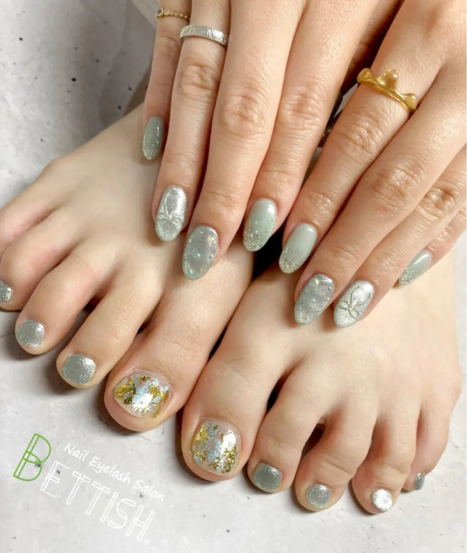 オフ無し《Handキャンペーンコース》+《Footワンアートコース》の写真