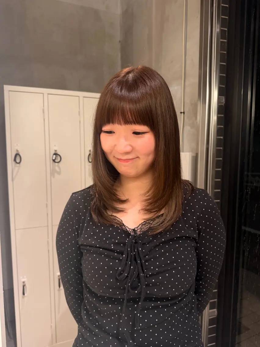 ロング ヘアカラー 縮毛矯正 ルナ/ カットモデル募集中のヘアスタイル
