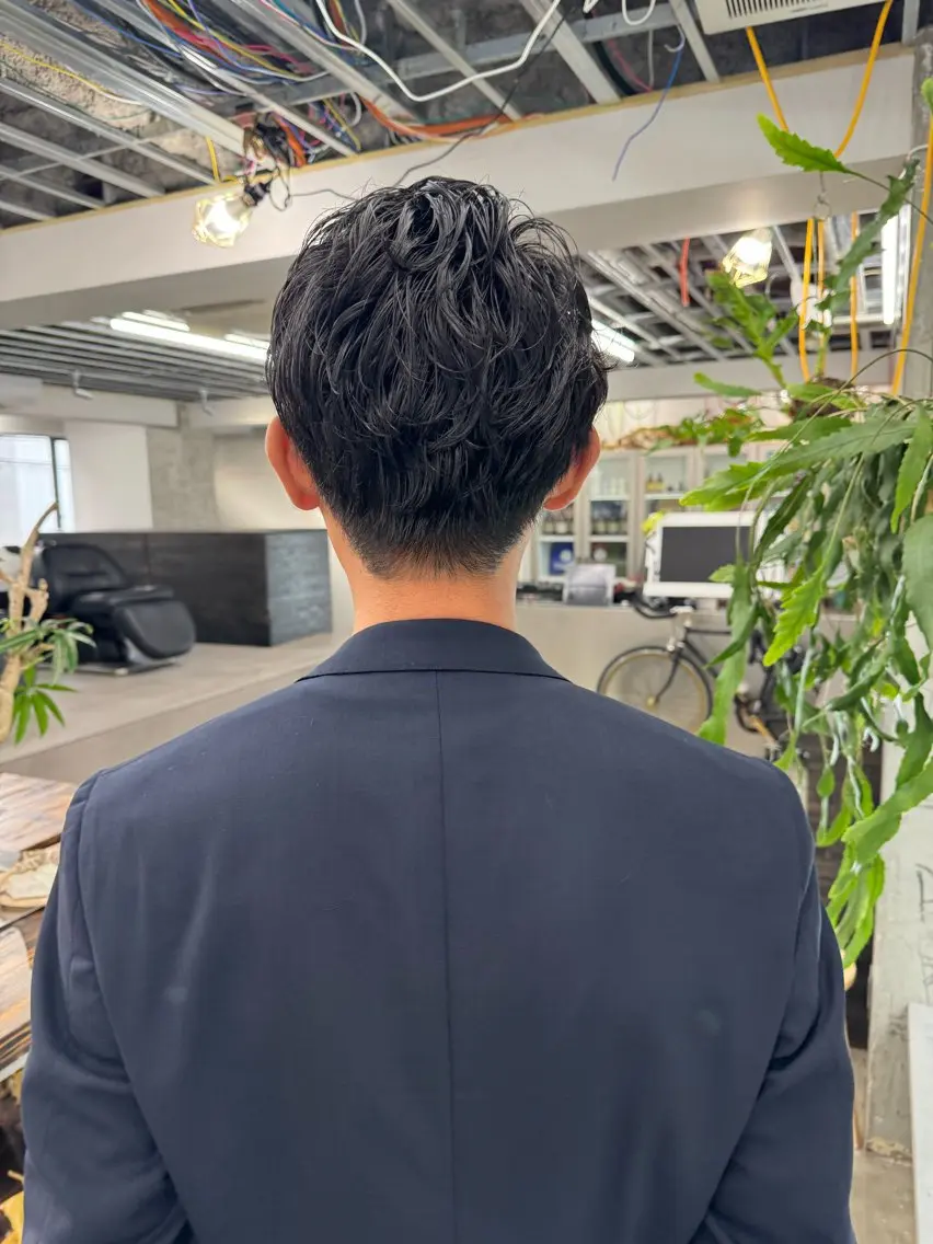 カラー パーマ ヘアアレンジ メンズ カット パーマ 心斎橋美容室 Junのヘアスタイル
