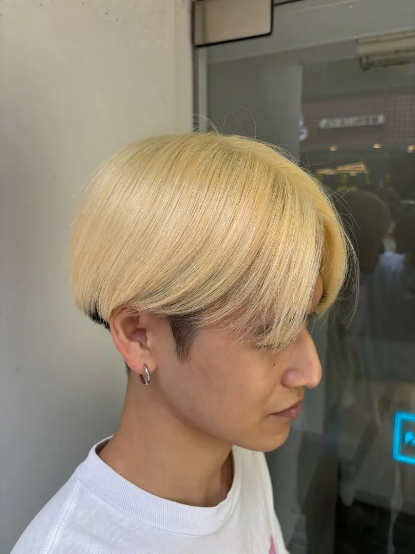 ショート カラー メンズ メンズブリーチ ブリーチ ブロンド men's/perm colorDaijuのヘアスタイル