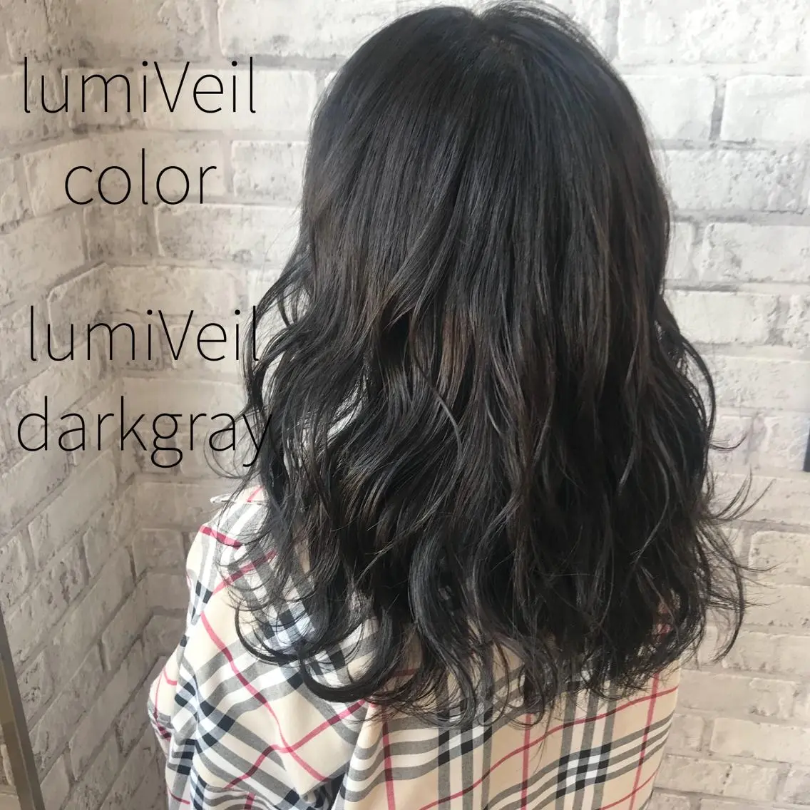 ミディアム カラー ダークグレー ヘアカラー トリートメント Oopsレイヤー 加藤澄都のヘアスタイル