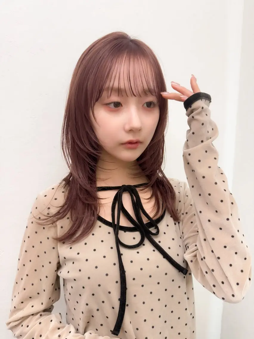 ミディアム カラー ヘアカラー トリートメント ヘッドスパ 🪐レイヤー/抜け感 カラー/加野彩果🪐のヘアスタイル