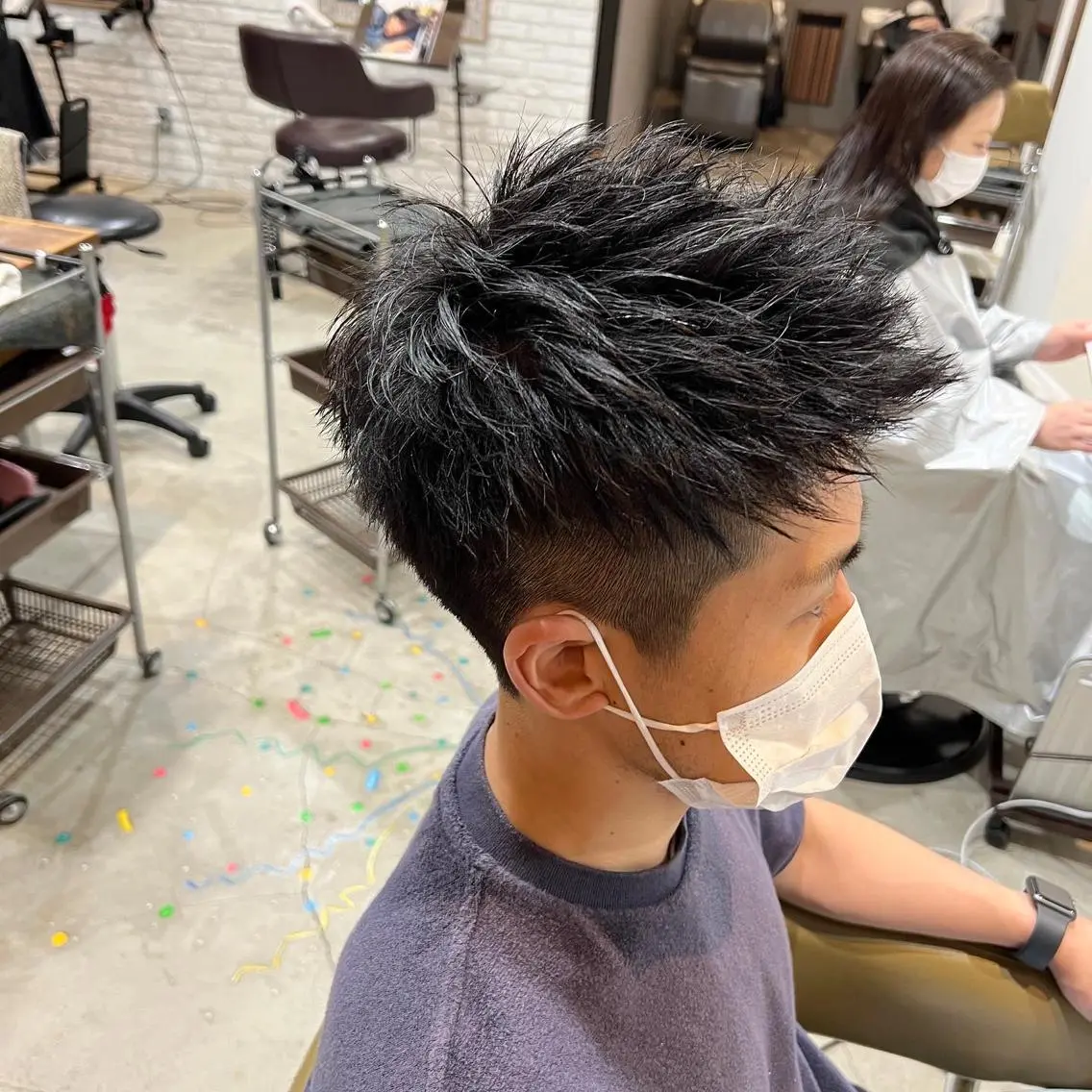 ショート ヘアアレンジ キッズ ハイライト 学生 髪質改善 韓国風ヘア レイヤーカット カット 五反田　美容院☆張 明星☆韓国ヘアのヘアスタイル