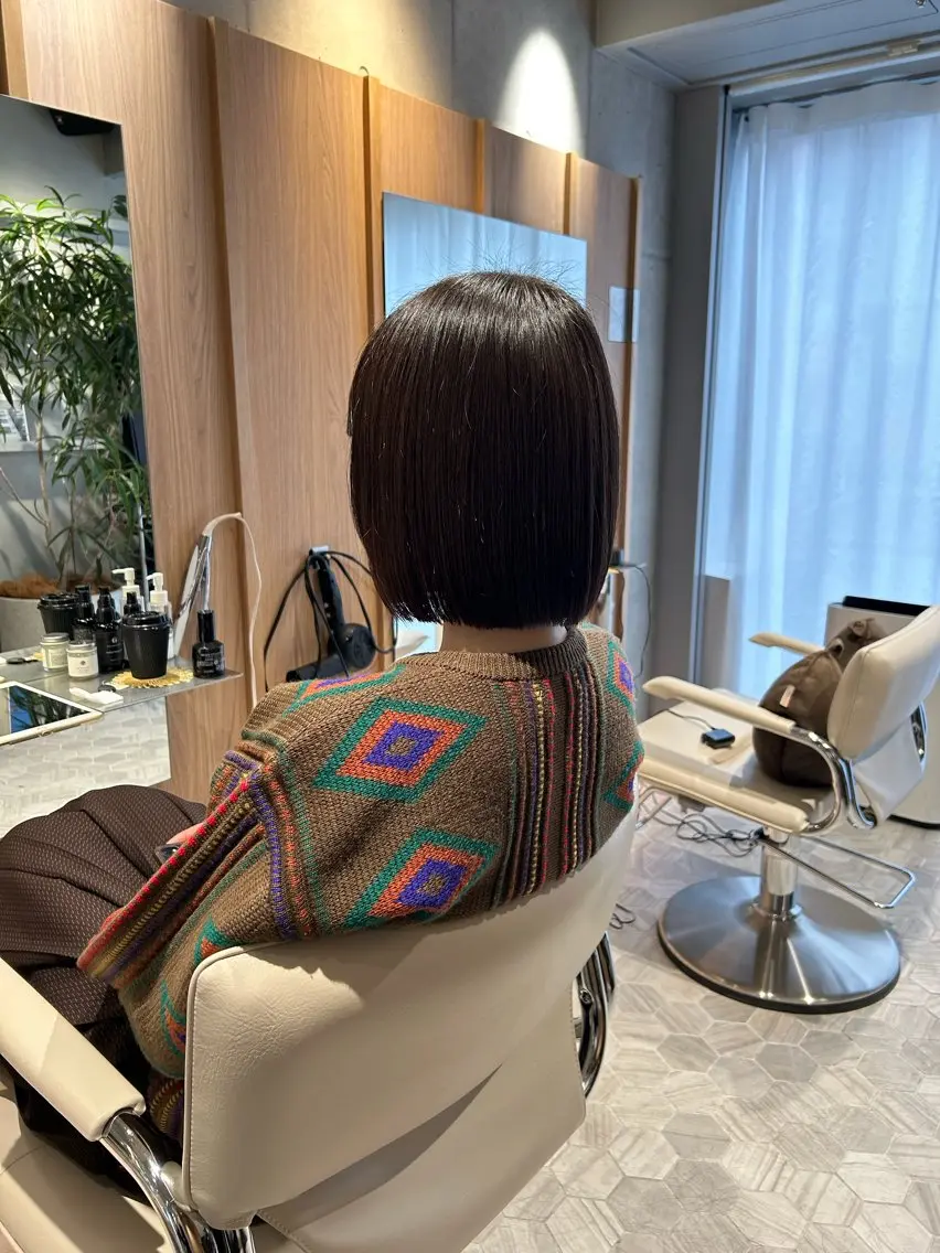 ショート ボブ 艶感/ナチュラル 🌿マアヤのヘアスタイル