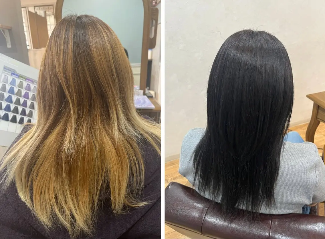 カラー バレイヤージュ ブリーチ ヘアカラー 小磯 美輝のヘアスタイル