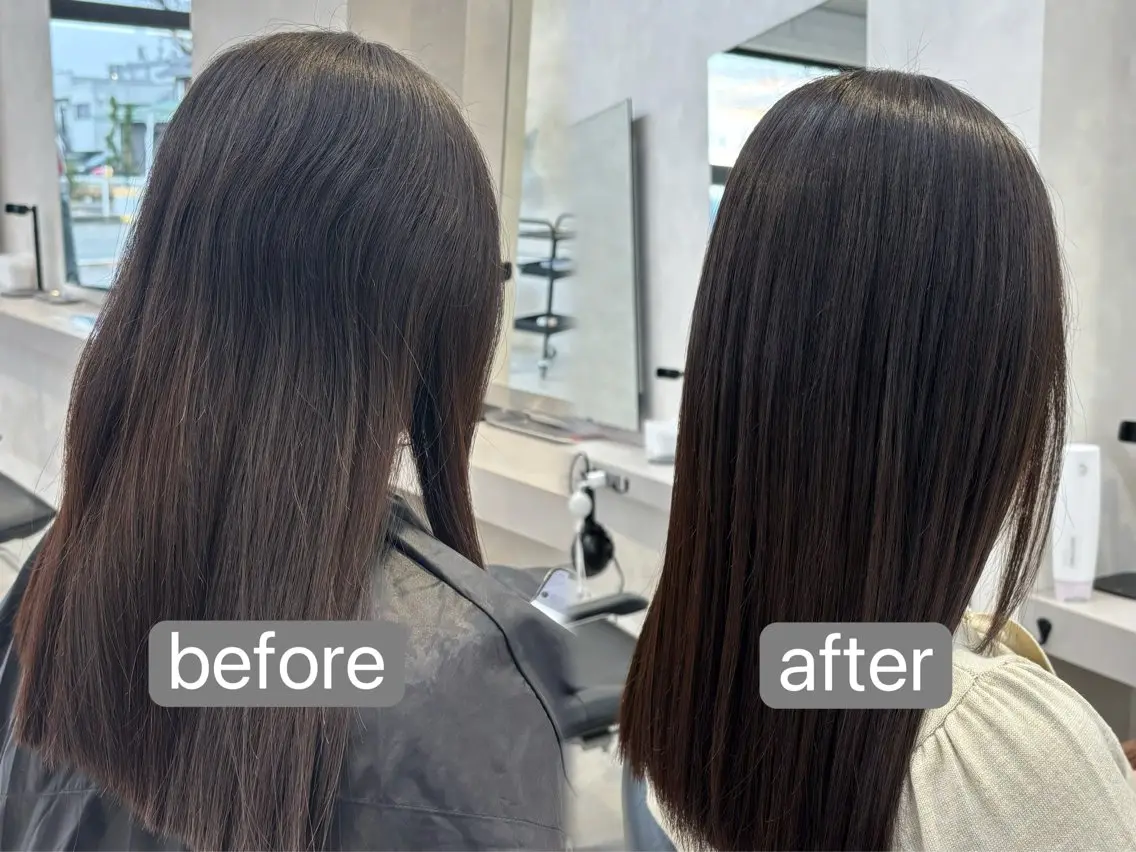 セミロング yoshino /ナチュラル縮毛のヘアスタイル