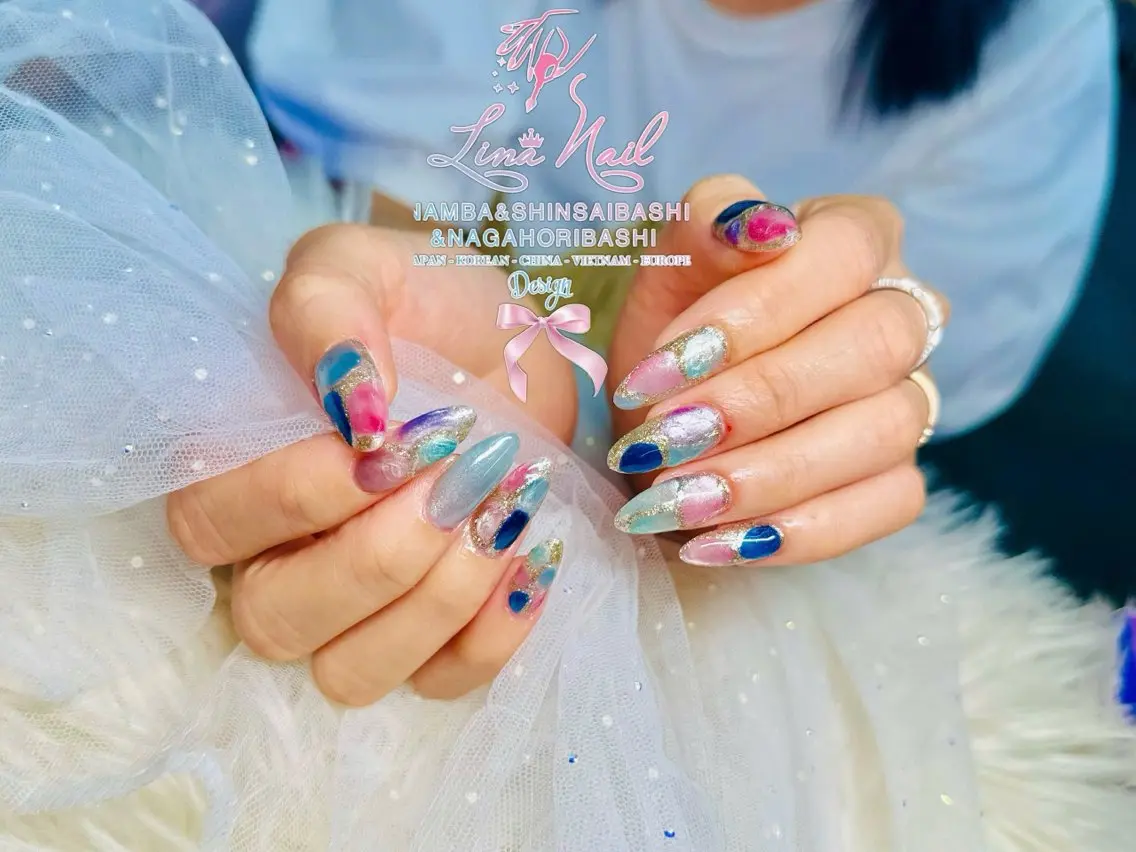ネイル チークネイル 桜ネイル フラッシュネイル フットネイル ジェルネイル ハンドネイル リナネイル アメ村心斎橋店のネイルデザイン