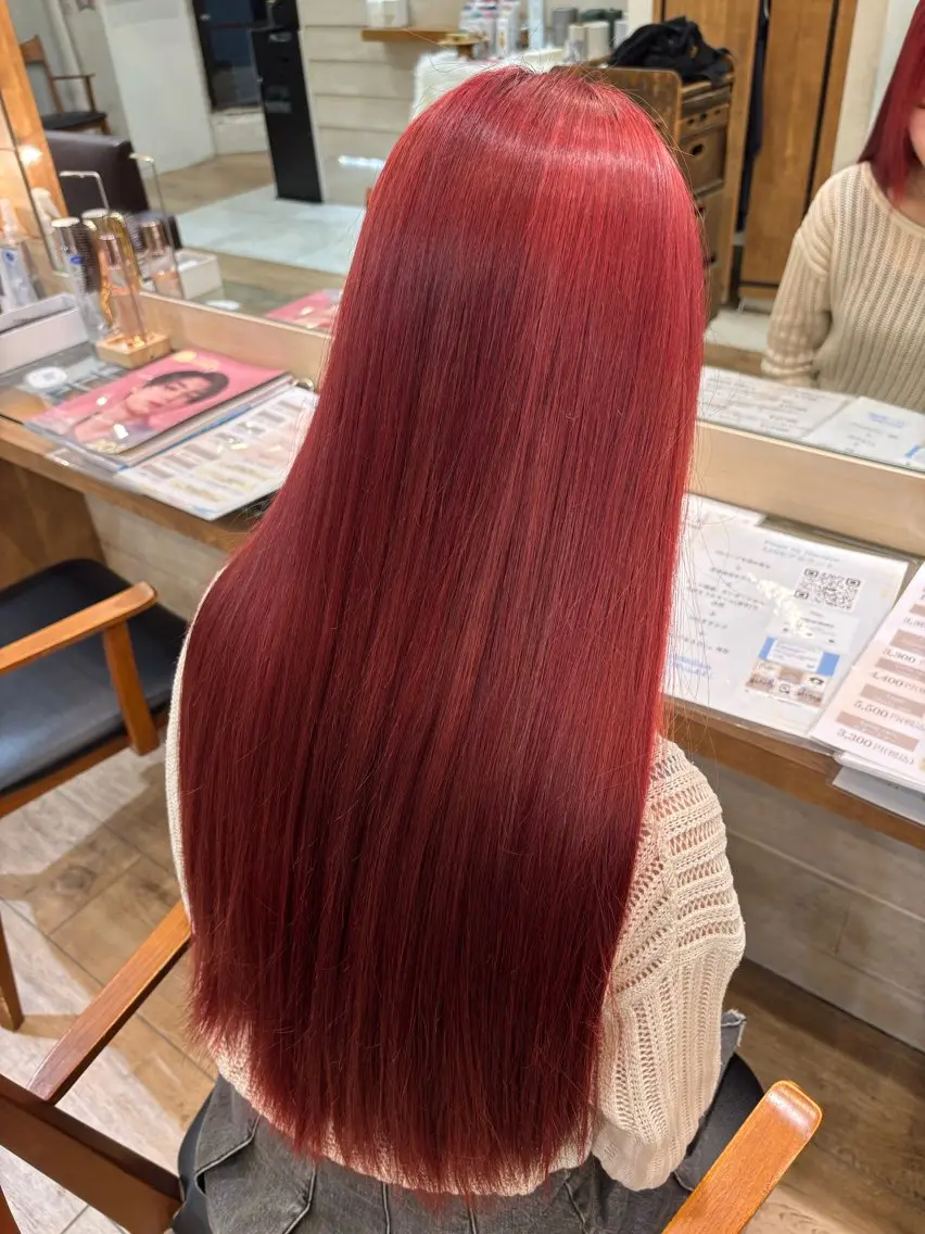 ロング ヘアカラー ヘッドスパ reina✨ 吉祥寺のヘアスタイル