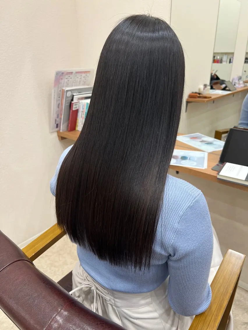 ロング ヘアカラー トリートメント 松本 華林のヘアスタイル