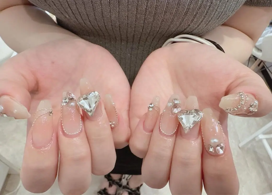 ネイル アートネイル フラワーネイル フレンチネイル ジェルネイル グラデーション ハンドネイル Ryu Nail NekoChanのネイルデザイン