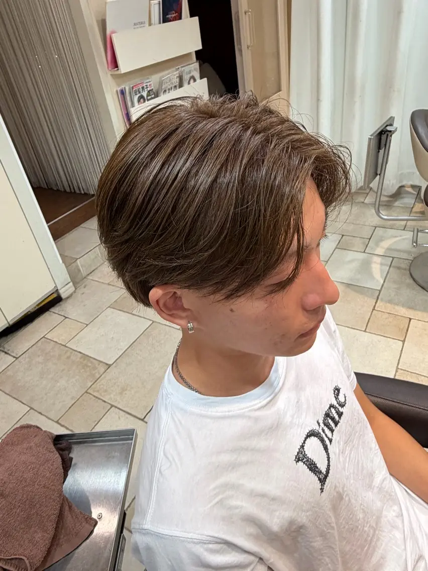 ショート カラー メンズ メンズカットパーマ 特化 田場千大のヘアスタイル