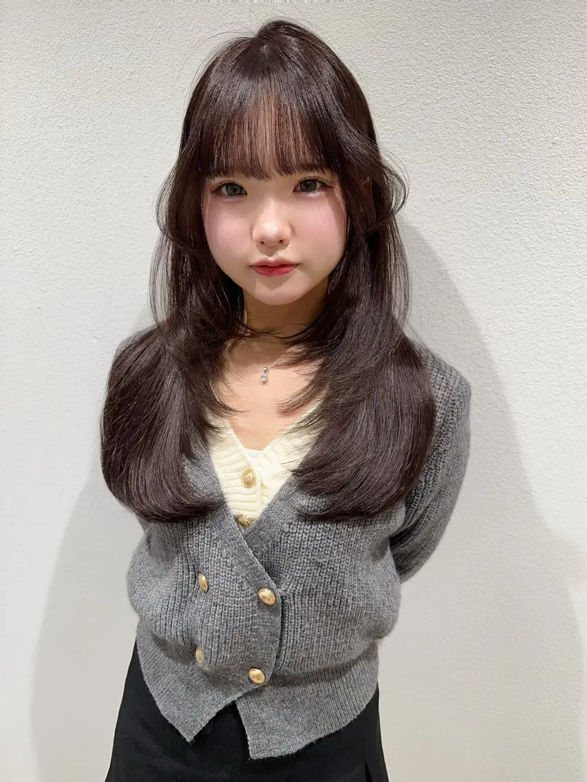 ロング レイヤーカット カット ヘアカラー LOUIMADNA Haruna️️꙳⟡のヘアスタイル