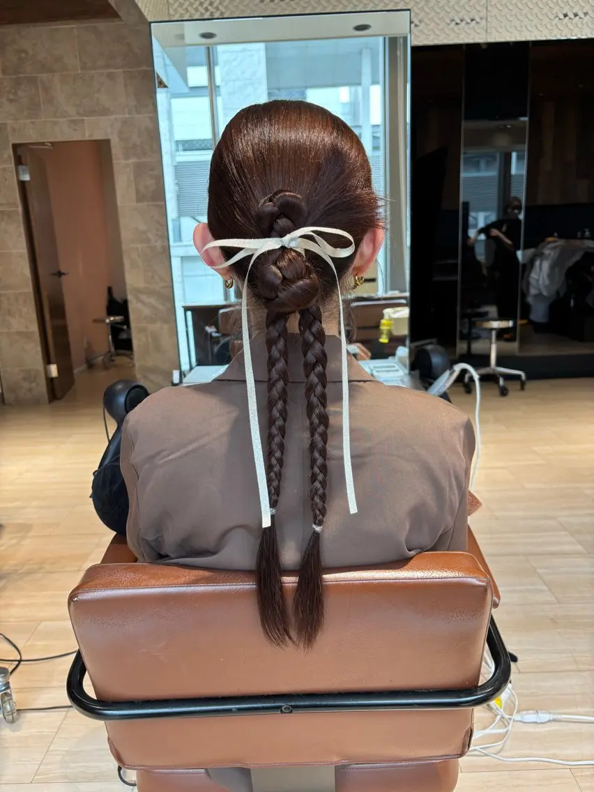 ロング パーマ ヘアセット 穂積 未優のヘアスタイル
