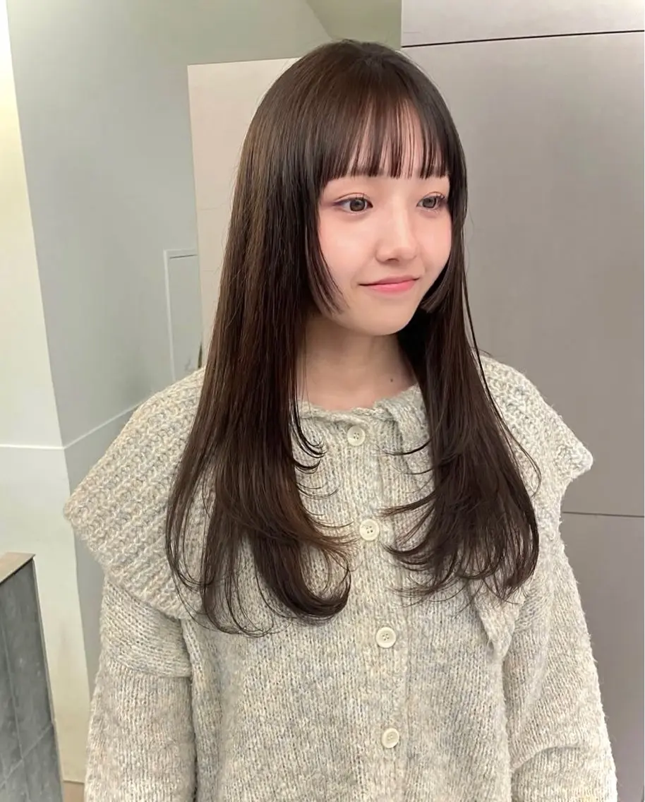 前髪カットの写真