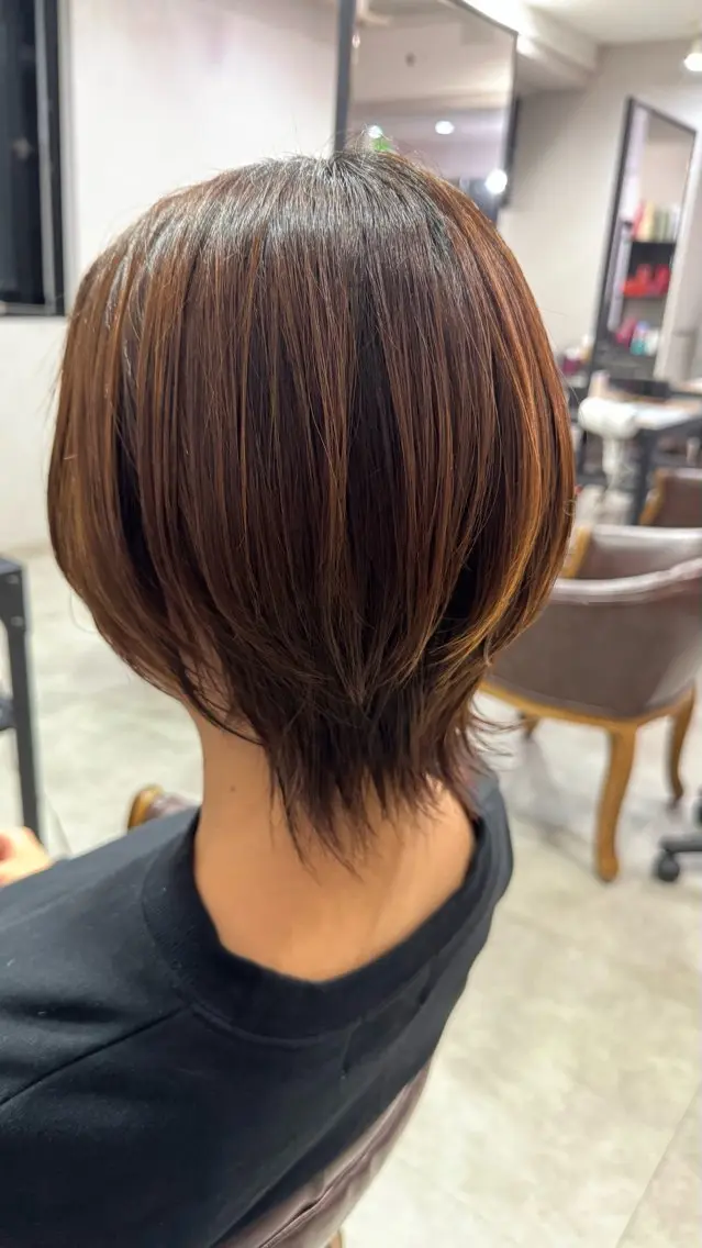 ミディアム ウルフカット 中林 さくらのヘアスタイル