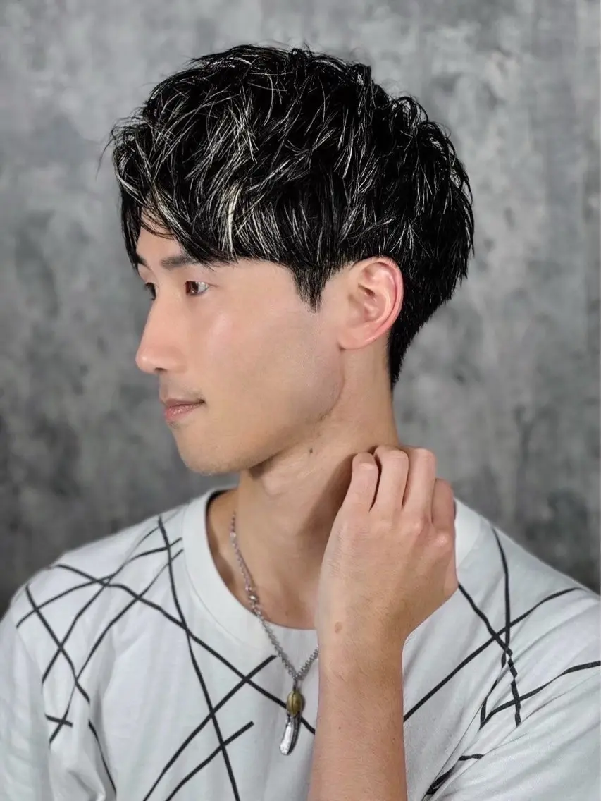 ミディアム ヘアアレンジ メンズ カット ⚡️メンズ特化⚡️ 倉林 隼大のヘアスタイル