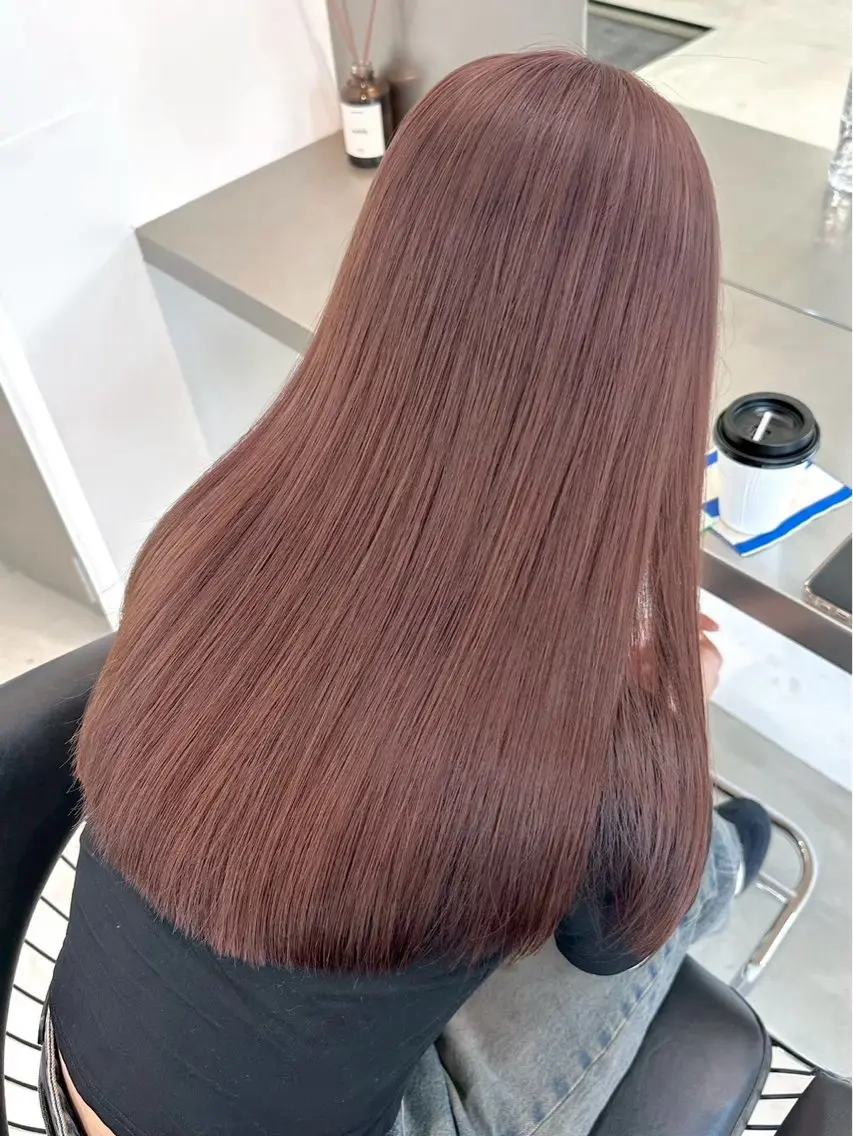 ロング カラー ベージュカラー ピンクカラー ピンクベージュ ヘアカラー ブリーチ・ハイトーン 🪐✩serenaのヘアスタイル
