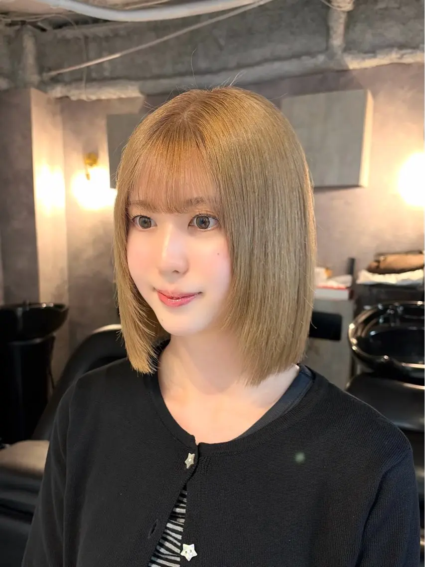 ショート カラー ヘアカラー トリートメント 🩶鈴木茉奈🩶艶髪 /透明感/暖色カラーのヘアスタイル