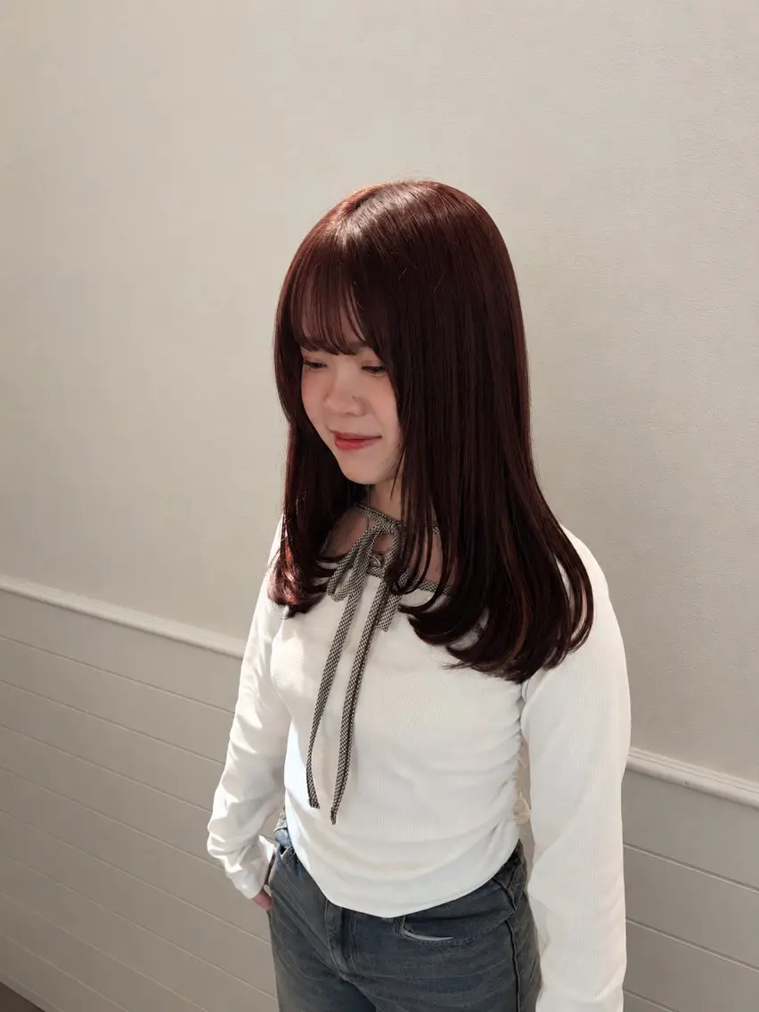 ロング カット 縮毛矯正 トリートメント 池袋/髪質改善 /艶髪/笠原一唆のヘアスタイル