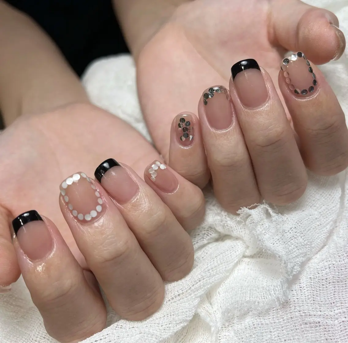 ネイル アートネイル フレンチネイル シンプルネイル infinity skyのネイルデザイン