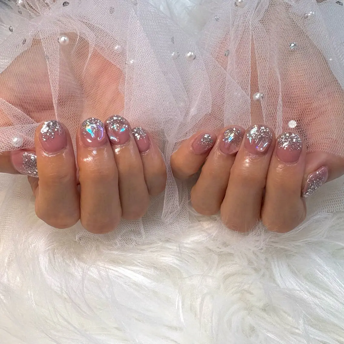 ネイル 氷ネイル・うるうるネイル ハンドネイル SHINE nail salonのネイルデザイン