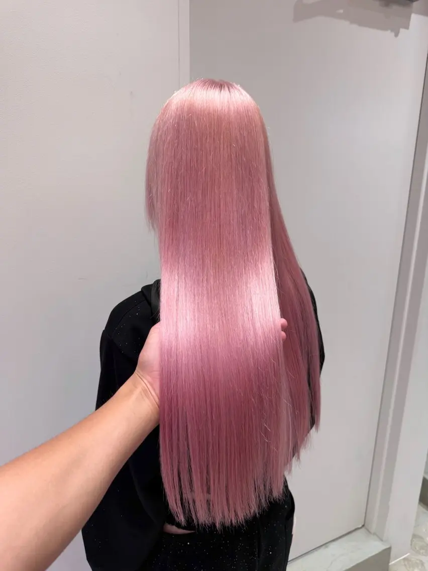 ロング カラー ブリーチ 透明感カラー ハイトーンカラー ヘアカラー ハイトーン/ ブリーチ/縮毛矯正のヘアスタイル