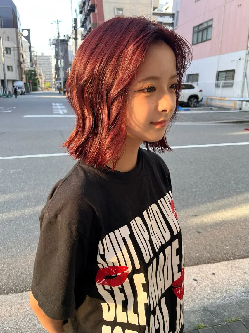 ミディアム ヘアカラー 酒井 美里のヘアスタイル
