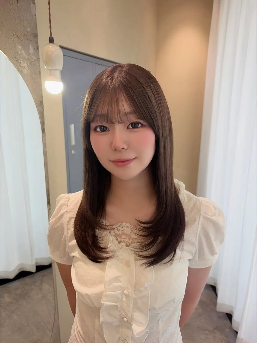 セミロング ケアカラー Ririka /透明感カラーのヘアスタイル