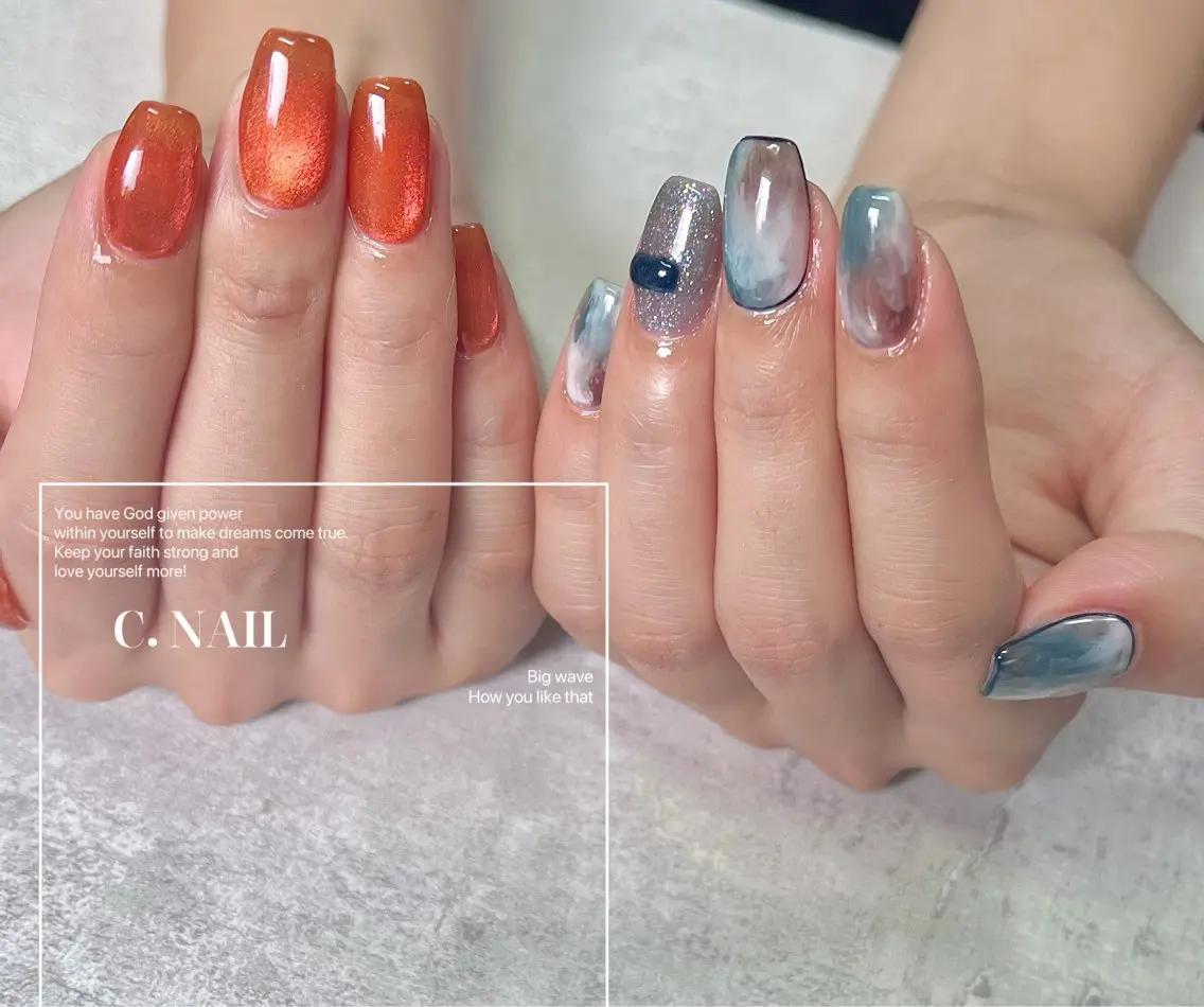 ネイル マグネットネイル ニュアンスネイル C.Nail &Eyeのネイルデザイン