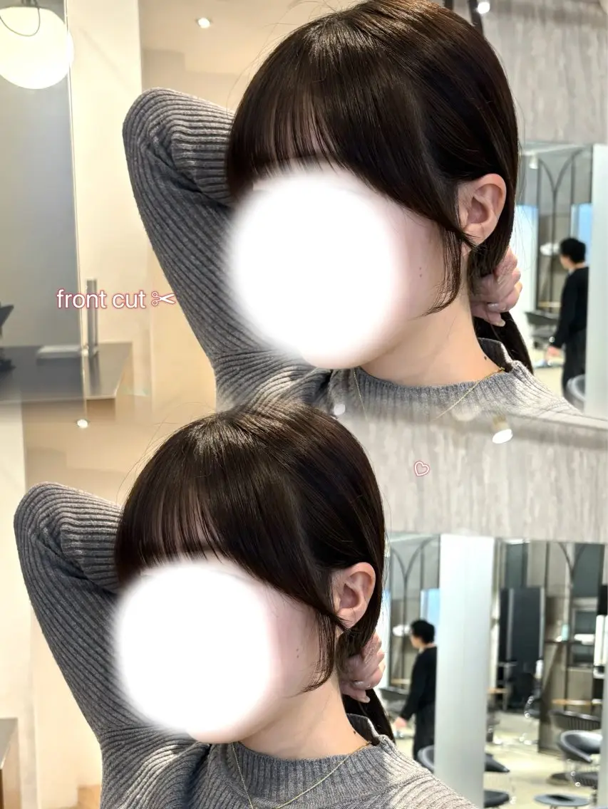 ロング 顔周りカット カット 西田  美侑 /カットモデルのヘアスタイル