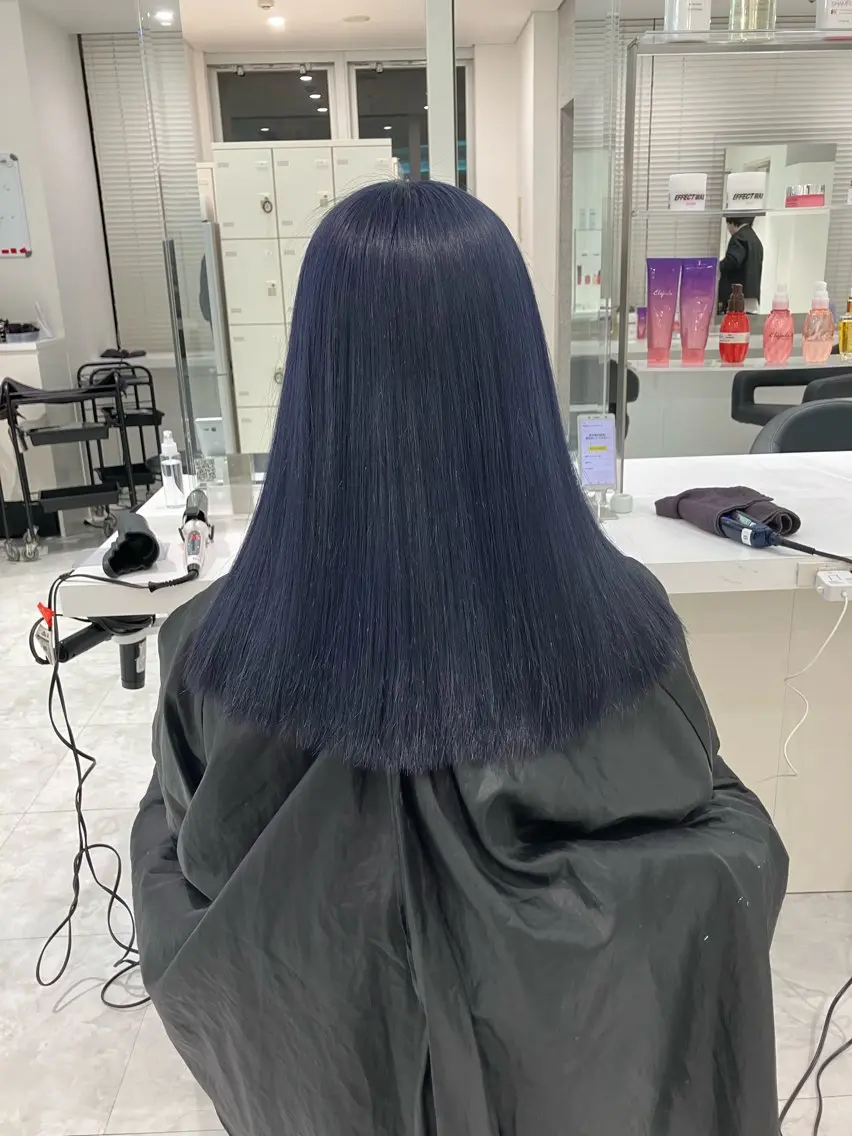 セミロング カラー ヘアアレンジ 💓色落ちまで綺麗な 垢抜けカラー💓のヘアスタイル